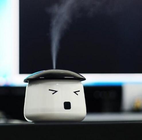 Humidificador para escritorio, por si el aire acondicionado seca demasiado el ambiente.