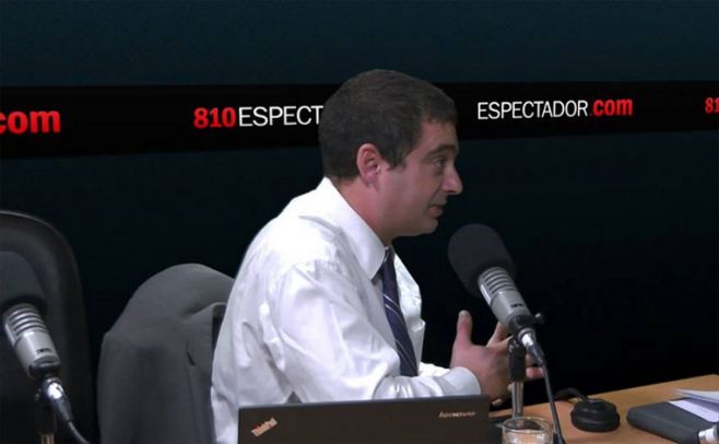 Juan Montero en los estudios de El Espectador. 