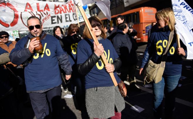 Pit-Cnt reclama mayor presupuesto para la educación y rechaza el TISA. Nicolas Rodriguez/Adhocfotos