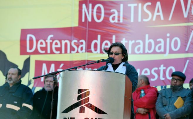 Pit-Cnt reclama mayor presupuesto para la educación y rechaza el TISA. Nicolas Rodriguez/Adhocfotos