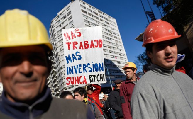 Pit-Cnt reclama mayor presupuesto para la educación y rechaza el TISA. Nicolas Rodriguez/Adhocfotos