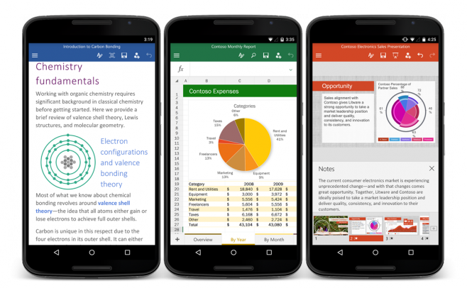 Ya se puede descargar Office en teléfonos Android