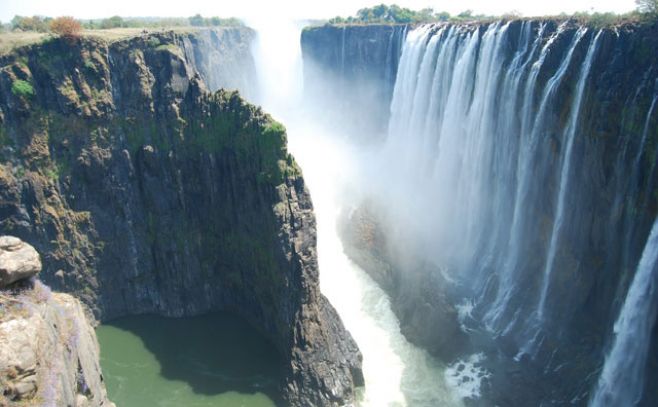 Cataratas Victoria, en Zambia.. 