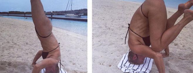 ¡Sin retoques! Xuxa se muestra en bikini haciendo yoga ¡Sin retoques! Xuxa se muestra en bikini haciendo yoga