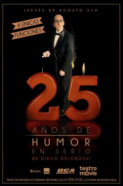 "25 aos de humor en serio". 