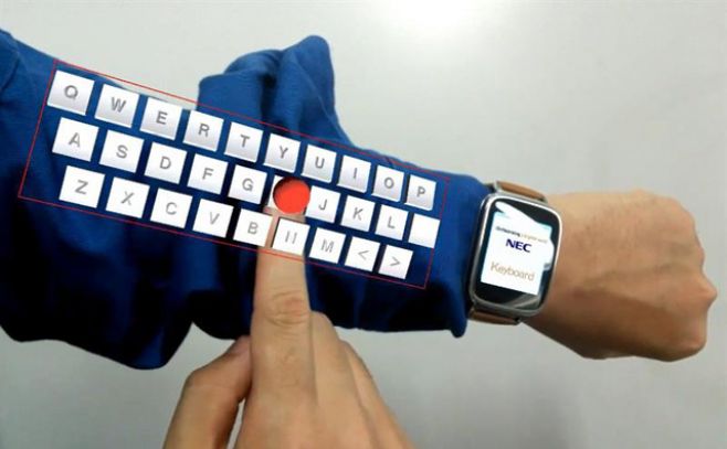 Crean un "teclado virtual" que se proyecta sobre el brazo