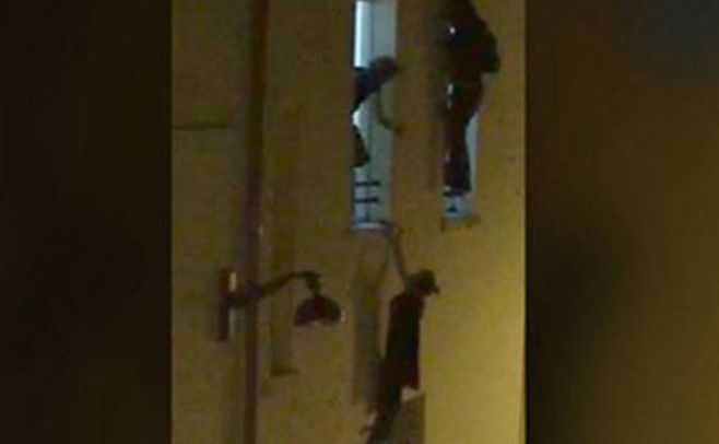Embarazada que colgaba del Bataclan encontró a su salvador