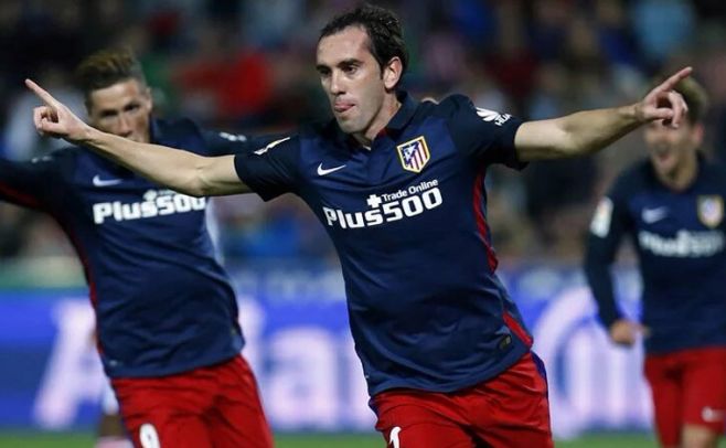 Atlético de Madrid venció al Granada con gol de Godín Atlético de Madrid venció al Granada con gol de Godín