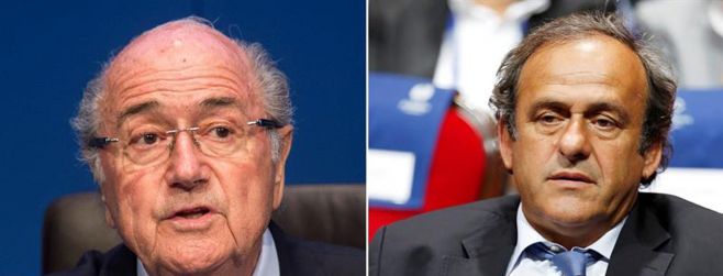 Blatter y Platini suspendidos por ocho años. efe