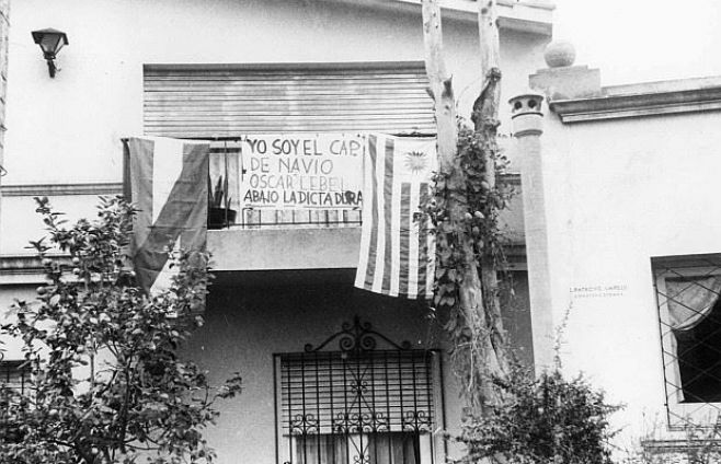 Fachada de la casa de Oscar Lebel el 27 de junio de 1973. ©Diario La Repblica