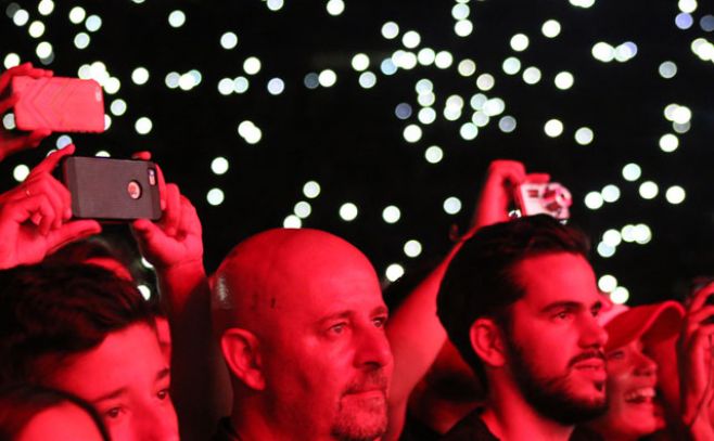 Los protagonistas de la noche Stones en Uruguay. Manuel Jarovisky/El Espectador