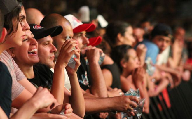 Los protagonistas de la noche Stones en Uruguay. Manuel Jarovisky/El Espectador