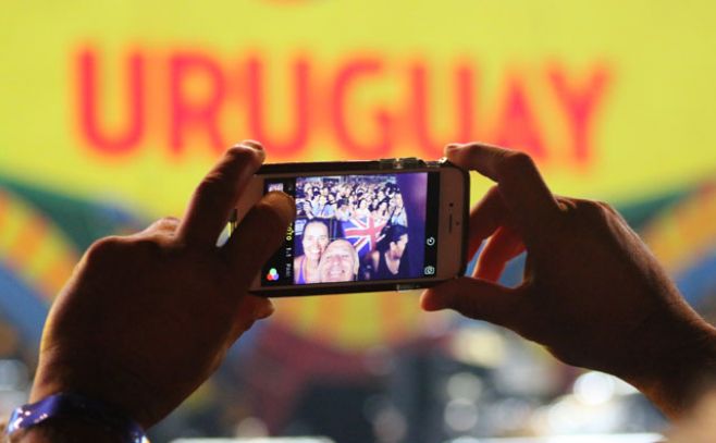 Los protagonistas de la noche Stones en Uruguay. Manuel Jarovisky/El Espectador