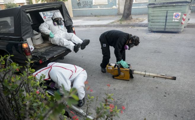 Así fue la primera fumigación masiva en Montevideo. Santiago Mazzarovich/Adhocfotos