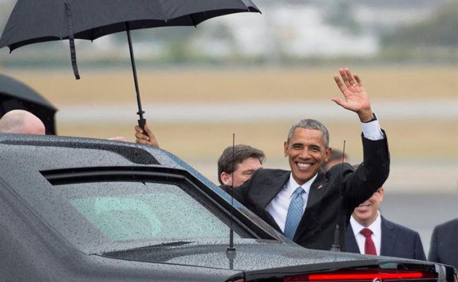 Barack Obama aterriza en Cuba. EFE