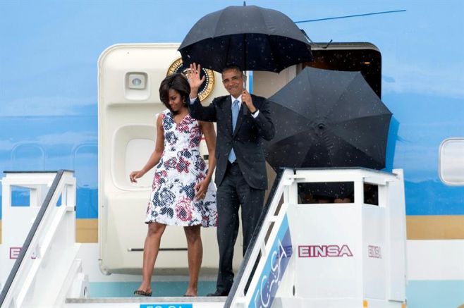 Barack Obama aterriza en Cuba. EFE