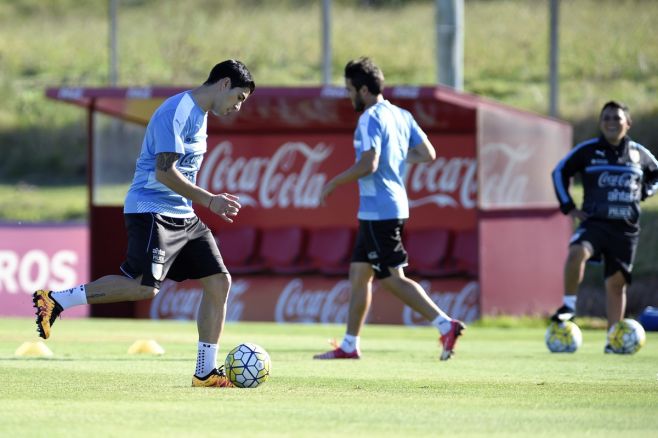 Así fue el regreso de Suárez a la selección uruguaya. Nicols Celaya/adhocfotos