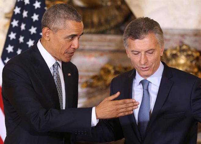 Obama y Macri inician su reunión bilateral en la Casa Rosada. EFE