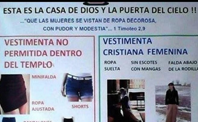 Cura argentino crea lista de ropa prohibida en su Iglesia