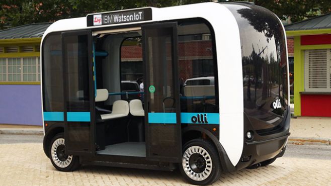 Olli, el primer vehículo autónomo impreso en 3D. Local Motors