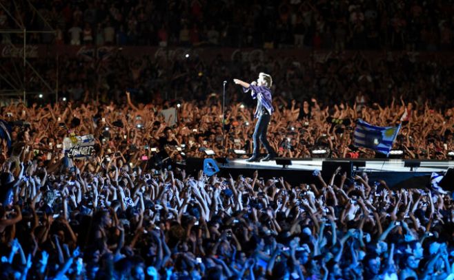 Mick Jagger en el estadio Centenario. Nicols Celaya/adhocfotos