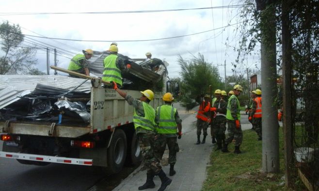 Vázquez visitará este sábado las ciudades afectadas por el temporal. Prensa Ejrcito