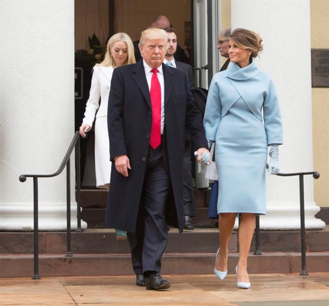 El look elegido por Melania Trump para la asunción