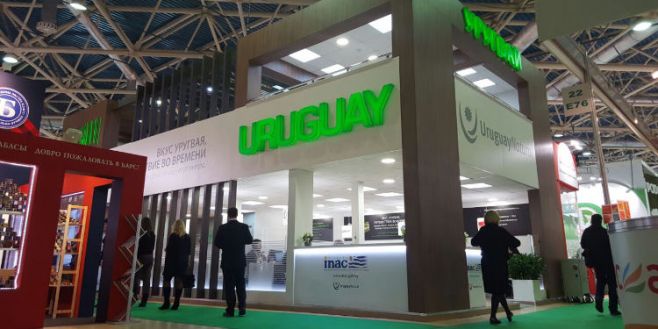 Stand de Uruguay en la ProdExpo Mosc 2017. 