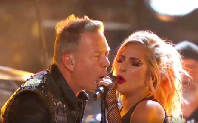 La presentación de Metallica con Lady Gaga