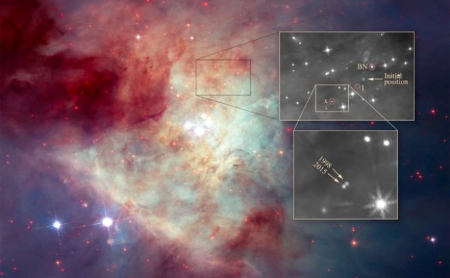 NASA halla una estrella "fugitiva" en nebulosa de Orión