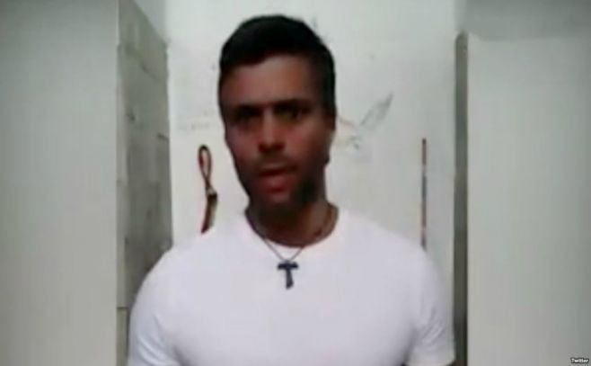 Leopoldo López envió un video desde prisión