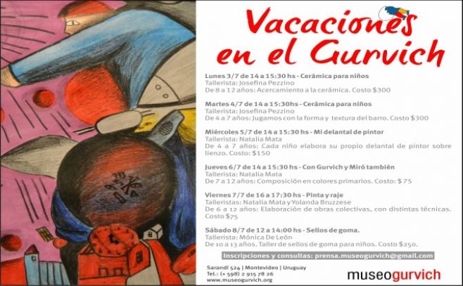 Distintos talleres para niños en el Museo Gurvich