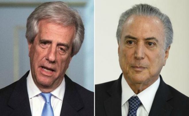 Temer afirma a Vázquez que levantará trabas para ingreso de lácteos uruguayos