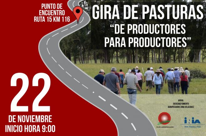 Gira de Pasturas de INIA y Plan Agropecuario mañana en Rocha.