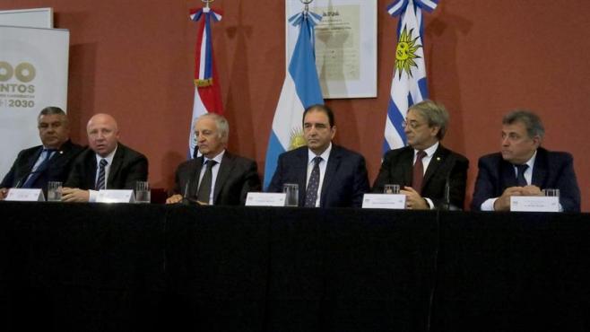 Ocho sedes para Argentina y cuatro entre Uruguay y Paraguay