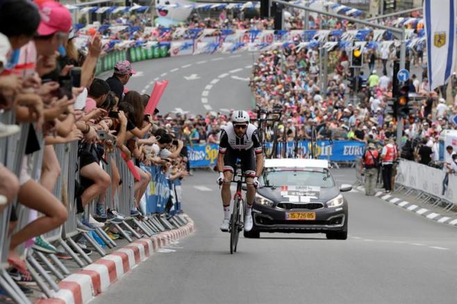 El Giro de Italia empezó en Jerusalén con altas temperaturas y una gran expectación