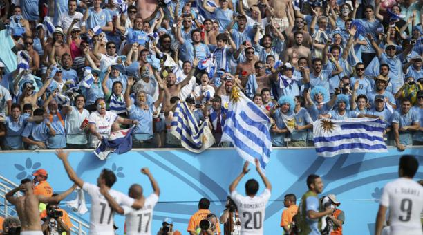 La fiesta de los uruguayos en Rusia