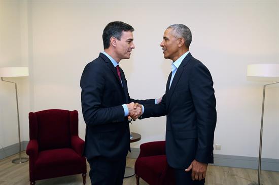 Pedro Sánchez se reúne con Obama en Madrid