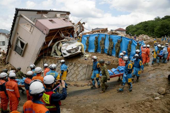 Asciende a 157 el número de muertos por lluvias torrenciales en Japón