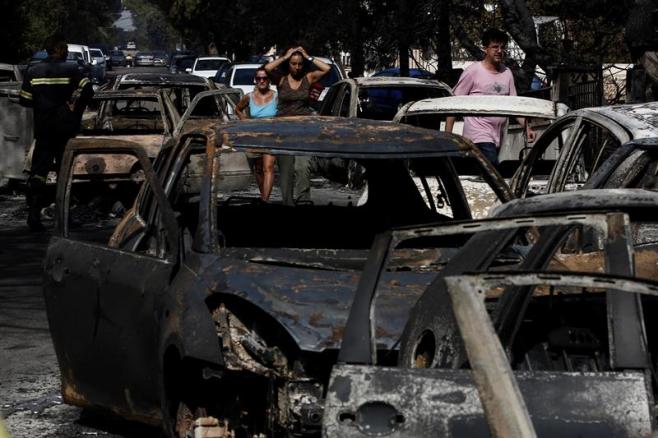 Grecia sufre uno de los incendios mas graves en dos décadas en Europa