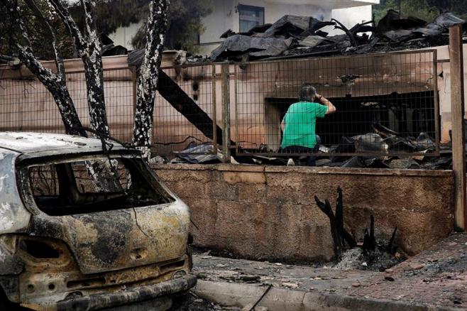 Grecia sufre uno de los incendios mas graves en dos décadas en Europa