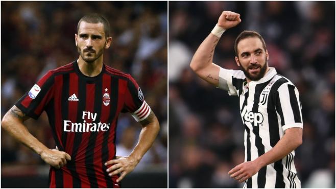 Higuain pasa al Milan, con intercambio Bonucci-Caldara entre clubes