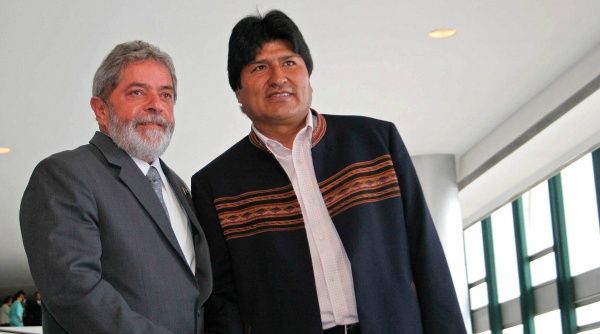 Evo Morales saluda candidatura de Lula da Silva