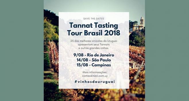 25 bodegas estarán presentes en el Tannat Tour Brasil 2018