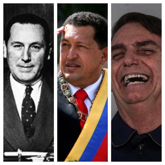 Perón, Chávez y ahora Bolsonaro, militares electos en las urnas