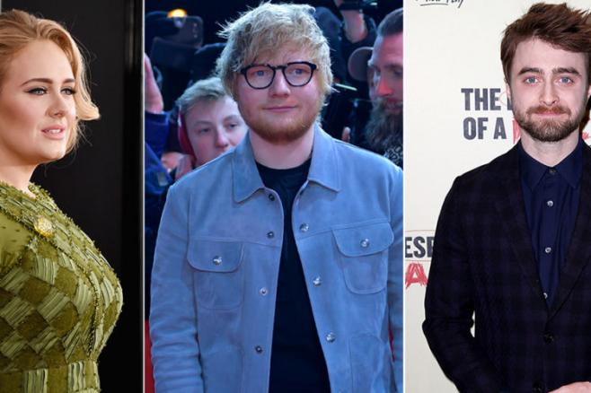 Adele, Ed Sheeran y Daniel Radcliffe, los jóvenes más ricos del Reino Unido