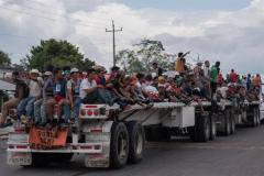 Caravana migrante llega a Veracruz, tercera etapa de su odisea mexicana