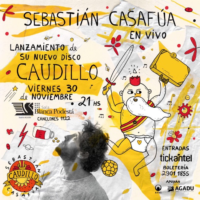 Casafúa lanza Caudillo y lo celebra en vivo este viernes en el Teatro Agadu